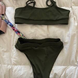 Olive Green Bikini Set